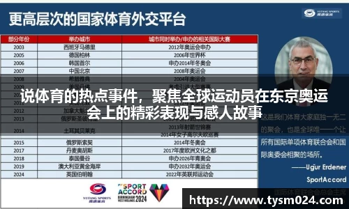 说体育的热点事件，聚焦全球运动员在东京奥运会上的精彩表现与感人故事